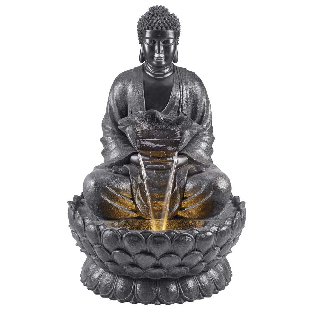 Serenity Extra Large Buddha on a Lotus Flower Water Feature | Thompson ...
