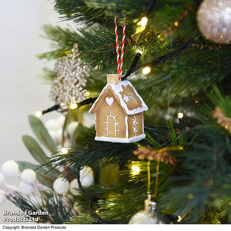 Faux Gingerbread House Christmas Tree Decorations - Gift