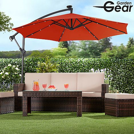 Solar Led Cantilever Parasol 