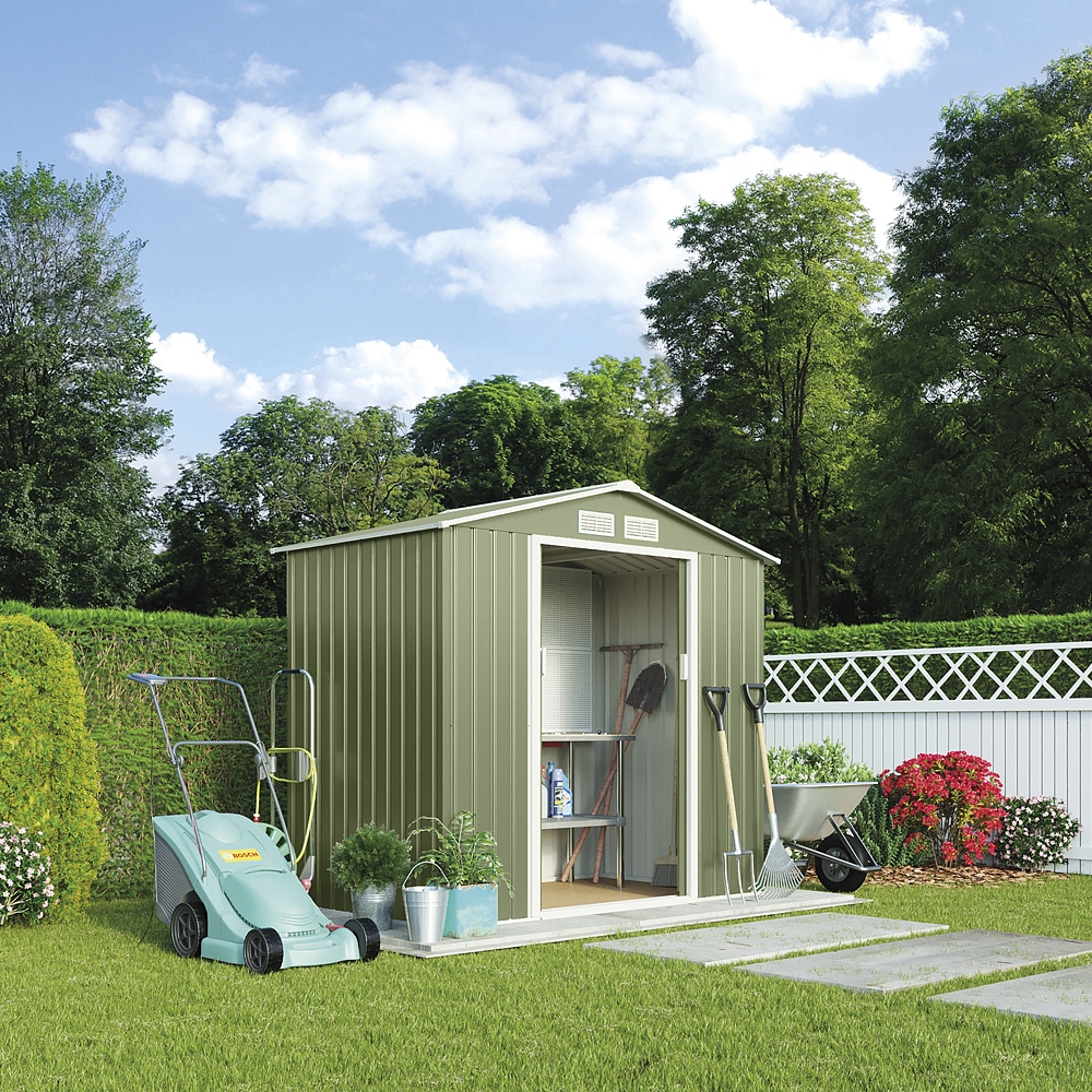 Waltons Apex Metal Shed 7 x 4.2FT Thompson &amp; Morgan