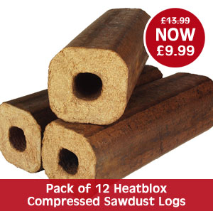 Heatblox Compressed Sawdust Logs